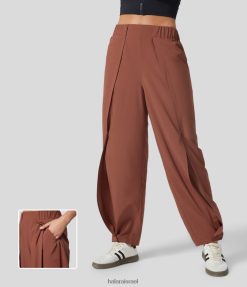 Halara נשים 2-in-1 כיס צד מתכוונן עם כפתור לחיצה קליל עם מותניים גבוהים ומתכוונן לריצה מהיר יבשים XX0PF76 בגדים פעילים סקויה