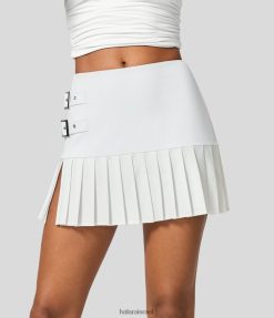 Halara נשים אבזם דקורטיבי בנשימה רוח מפוצלת 2 ב-1 חצאית מיני קז'ואל מתייבשת מהירה XX0PF583 הַלבָּשָׁה לבן
