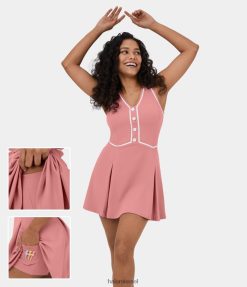 Halara נשים בלוק צבע משולב כיס צד 2 חלקים מיני גולף שמלה אקטיבית-כיס טי גולף XX0PF955 בגדים פעילים ורוד סוכריות