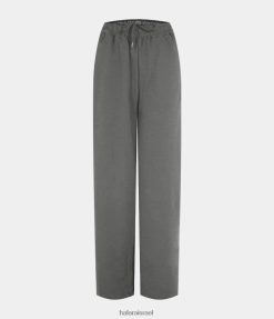 Halara נשים בפנים שרוך אלסטי מותן כיס צד כותנה מכנסי טרנינג רגליים רחבות XX0PF212 הַלבָּשָׁה אפרוריות פלדה