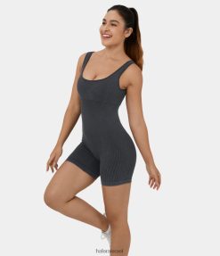 Halara נשים זרימה חלקה סרבל אימון פסים שטוף ללא גב ללא שרוולים צוואר U XX0PF2106 בגדים פעילים פס פיח