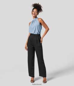 Halara נשים חולצת עבודה עם מכפלת מעוקלת ללא שרוולים XX0PF1625 הַלבָּשָׁה רכיבה על שחקים