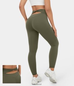Halara נשים חותלות יוגה 7/8 בגזרה מעוותת בגזרה גבוהה של softlyzero XX0PF1476 בגדים פעילים דשא אפור ירוק