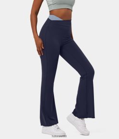 Halara נשים חותלות יוגה מוצלבות עם קטיפה בגזרה גבוהה עם מותן גבוהה של softlyzero XX0PF363 בגדים פעילים מעיל טווס