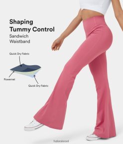 Halara נשים חותלות יוגה עם מותניים גבוהים בגזרת כריך עם שליטה בבטן כיס אחורי XX0PF314 בגדים פעילים ורד המדבר