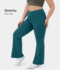 Halara נשים חותלות מוצלבות בעלות מותן גבוהה באורך מלא XX0PF292 בגדים פעילים עמוק האטלנטי