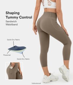 Halara נשים חותלות קאפרי לעיצוב כיס צד גבוה XX0PF1528 בגדים פעילים מְקוֹרִי