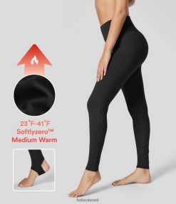 Halara נשים חותלות קמח יוגה עם מותניים גבוהים בגזרת softlyzero XX0PF1491 בגדים פעילים שָׁחוֹר