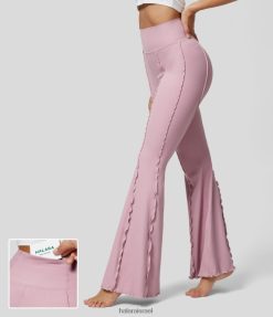 Halara נשים חותלות ריקודים עם גזרת חסה מצולעת בכיס האחורי XX0PF304 בגדים פעילים סגול מולבן