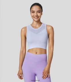 Halara נשים חזיית ספורט אימון רשת תמיכה בינונית בזרימה חלקה XX0PF1599 בגדים פעילים ויסטריה