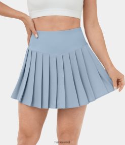 Halara נשים חצאית 2 ב-1 כיס צד מיני קפלים מהיר יבש עם קו מותן גבוה XX0PF563 בגדים פעילים כחול קרח דק