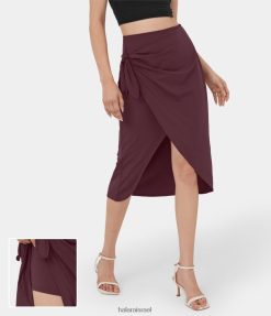 Halara נשים חצאית 2 ב-1 מידי קז'ואל עם מותן גבוה XX0PF760 הַלבָּשָׁה תאנה