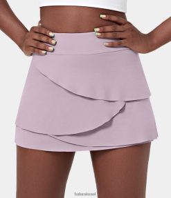 Halara נשים חצאית גולף 2 ב-1 עם עלה 2 ב-1 עם שכבת כיס גבוהה XX0PF512 בגדים פעילים ורוד סגול