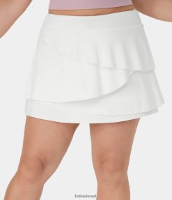 Halara נשים חצאית גולף בגודל 2 ב-1 בעל כותרת שכבתית בכיס גבוה מדי יום XX0PF624 בגדים פעילים לבן