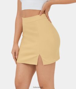 Halara נשים חצאית מיני קז'ואל בגזרת גוף מפוצלת בגזרה גבוהה במיוחד XX0PF609 הַלבָּשָׁה שמש סהרה