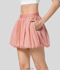 Halara נשים חצאית מיני קז'ואל קז'ואל מהירה יבשה עם בועת כיס צד בעלות רוח בינונית XX0PF639 הַלבָּשָׁה מלבה אפרסק