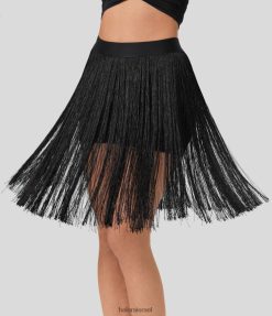 Halara נשים חצאית נופש מסוג midi עם מותן גבוה 2 ב-1 כיס צדדי XX0PF725 הַלבָּשָׁה שָׁחוֹר