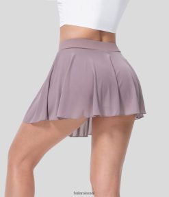 Halara נשים חצאית קז'ואל 2 ב-1 מיקרו מיני מתלקחת רשת בינונית XX0PF633 בגדים פעילים צללים סגולים