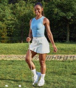 Halara נשים יומיומי 2-in-1 חצאית גולף עם קפלים טלאים-קינטית XX0PF668 בגדים פעילים לבן