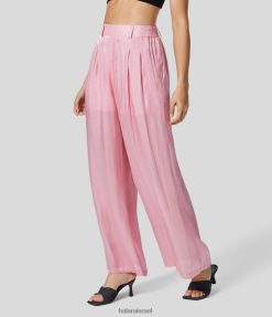 Halara נשים כיס צד משוכפך עם מותן גבוה 2 ב-1 מכנסיים קז'ואל רחבים XX0PF135 הַלבָּשָׁה רומנטיקה עלתה