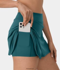 Halara נשים כיס צד נסתר מוצק 2 ב-1 חצאית טניס XX0PF575 בגדים פעילים עמוק האטלנטי