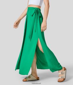 Halara נשים כיס צד עטוף מותן גבוה חצאית מקסי קז'ואל מפוצלת מפוצלת XX0PF726 הַלבָּשָׁה בלרן