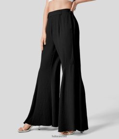 Halara נשים כיס צד עם מותניים גבוהים משוכפלים מכנסיים מזדמנים מזדמנים XX0PF383 הַלבָּשָׁה שָׁחוֹר