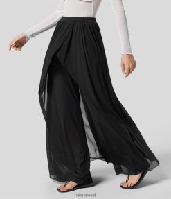 Halara נשים כיס צד עם מותניים גבוהים עם רגל רחבת רגליים של פאלאצו ריזורט XX0PF189 הַלבָּשָׁה שָׁחוֹר