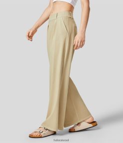 Halara נשים כיס צד קסום באמצע העלייה ג'ינס סריג נמתח צבעוני לרגליים רחבות XX0PF1341 הַלבָּשָׁה ג'ינס ירוק במבוק ירקן