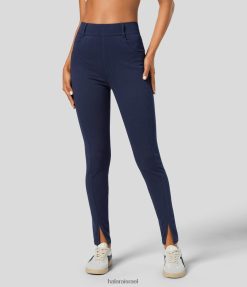 Halara נשים כיס צד קסום עם מותן גבוה מפוצל חותלות קז'ואל סריג ג'ינס נמתח XX0PF1380 הַלבָּשָׁה ג'ינס כחול דיו