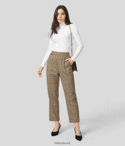 Halara נשים כיס צד רוכסן בלתי נראה עם מותן גבוה רגל ישרה מכנסי חליפת עבודה XX0PF419 הַלבָּשָׁה כלב חאקי