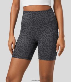 Halara נשים מכנסי אופנוענים לריצה עם כיס צד גבוה XX0PF1412 בגדים פעילים אפור כחול