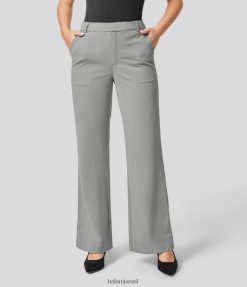 Halara נשים מכנסי חליפת עבודה עם כיס צד בגובה בינוני XX0PF397 הַלבָּשָׁה אפור תעתועים