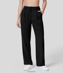 Halara נשים מכנסי חליפת עבודה עם מותניים גבוהים בכיס צד אלסטי XX0PF415 הַלבָּשָׁה שָׁחוֹר