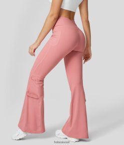 Halara נשים מכנסי טלאים טלאים עם מותן מוצלב צדדי XX0PF354 הַלבָּשָׁה ורוד סוכריות