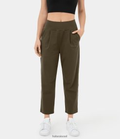 Halara נשים מכנסי יוגה מחודדים בגזרת כיס צד עם מותן גבוה באורך קרסול XX0PF473 בגדים פעילים מְקוֹרִי