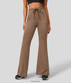 Halara נשים מכנסי יוגה מתלקחים בכיס צד עם שרוך מותן גבוה XX0PF387 בגדים פעילים אומבר גולמי