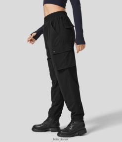 Halara נשים מכנסי מטען של הרמון לטיולים בעלות אמצע כיסים מרובים XX0PF284 בגדים פעילים שָׁחוֹר