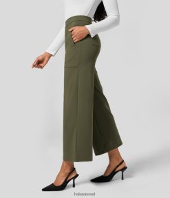 Halara נשים מכנסי עבודה עם מותניים גבוהים מרובים עם רגליים ישרות XX0PF432 בגדים פעילים ליל יער