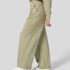 Halara נשים מכנסי קז'ואל מצולעים עם מותניים גבוהים עם כיס צד רחב XX0PF141 הַלבָּשָׁה אפור ירוק