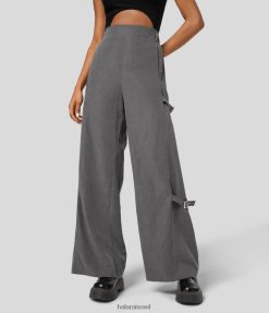 Halara נשים מכנסי קז'ואל עם אבזם מתכוונן בכיס צד גבוה XX0PF480 הַלבָּשָׁה נֶתֶך בְּדִיל וְעוֹפֶרֶת