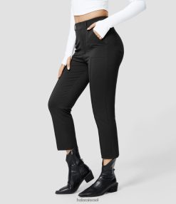 Halara נשים מכנסי קפרי עבודה עם מותניים גבוהים עם ריבוי כיסים XX0PF418 הַלבָּשָׁה שָׁחוֹר