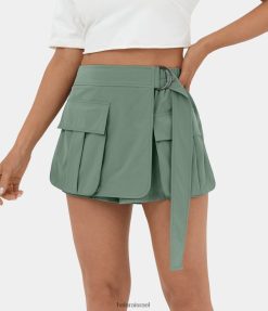 Halara נשים מכנסי קרגו מזדמנים עם חגורה עם חגורת דש בגובה בינוני 2 אינץ' XX0PF263 בגדים פעילים מְקוֹרִי