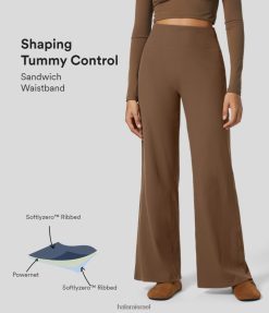 Halara נשים מכנסי רגליים רחבות יוגה בטן שליטה בכיס האחורי בגזרת softlyzero XX0PF221 בגדים פעילים טוֹפִי