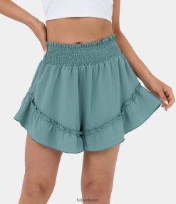 Halara נשים מכנסי ריקוד קצרים 3 אינצ''ים ברייזה באמצע העלייה מתפתלים XX0PF1268 בגדים פעילים כחול מינרלי