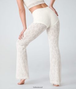 Halara נשים מכנסי תחרה קז'ואל 2-in-1 בעליה בינונית XX0PF388 בגדים פעילים לבן