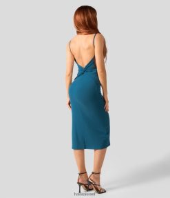 Halara נשים סריג מצולע ללא גב מעוות bodycon midi קז'ואל XX0PF1106 הַלבָּשָׁה צלילה לעומק