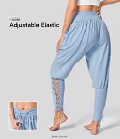 Halara נשים עלייה בינונית בתוך כיס צד אלסטי מתכוונן לשרוך ריצה מזדמנים XX0PF49 בגדים פעילים מלאכים נופלים