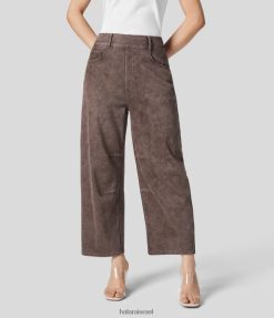 Halara נשים קסם באמצע העלייה כיסים מרובים סריג נמתח ג'ינס קז'ואל מחודד XX0PF1333 הַלבָּשָׁה פצלי ג'ינס שטופים