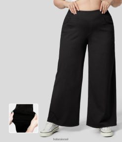 Halara נשים קסם בעל מותניים מרובים כיסים ישרים בסריג ג'ינס עבודה במידות גדולות XX0PF2115 הַלבָּשָׁה ג'ינס שחור